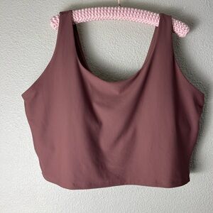 Old Navy Active Women Size 4X Ribbed Sports Bra Long Line Tank Powersoft Mauve.